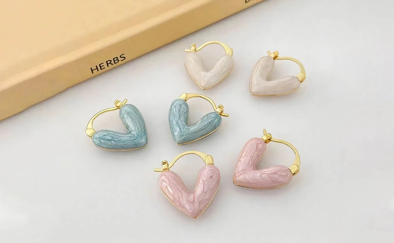 Handcrafted Heart Earrings