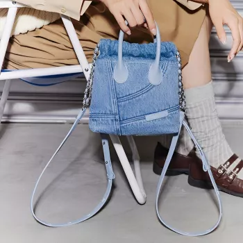 Mini Denim Hobo Backpack for Women: Style & Ease
