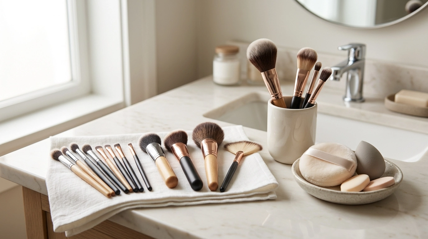 45-Piece Makeup Brush & Puff Set: What’s Inside
