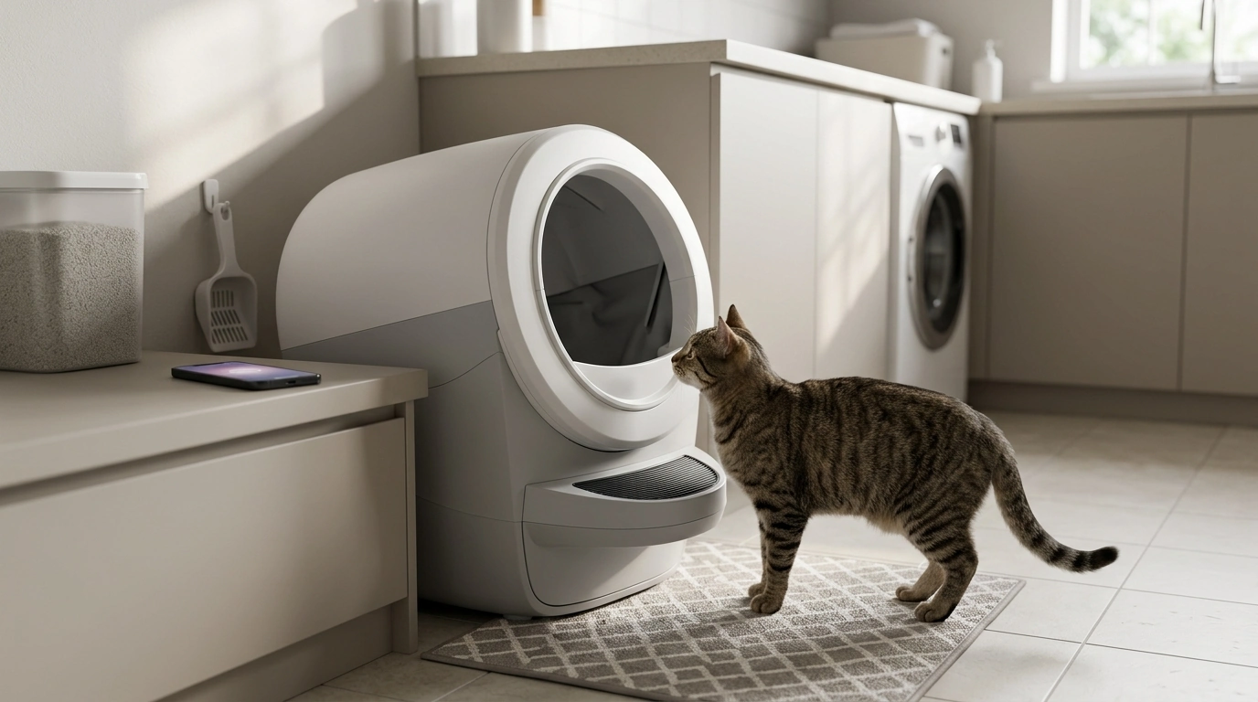 Smart Self-Cleaning Litter Box: App Alerts & Odor Control