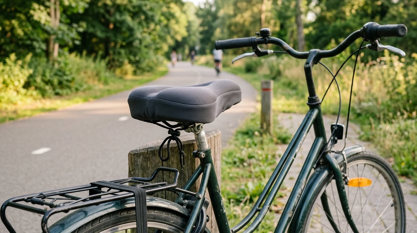 Drawstring Memory Foam Bike Seat Cushion for Comfort