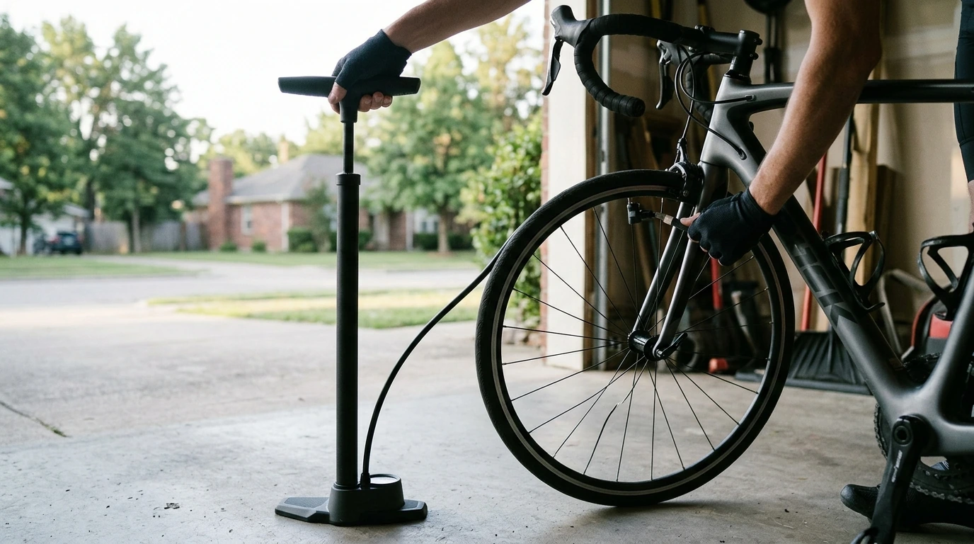 160 PSI Portable Bike Floor Pump with Dual Valve Head