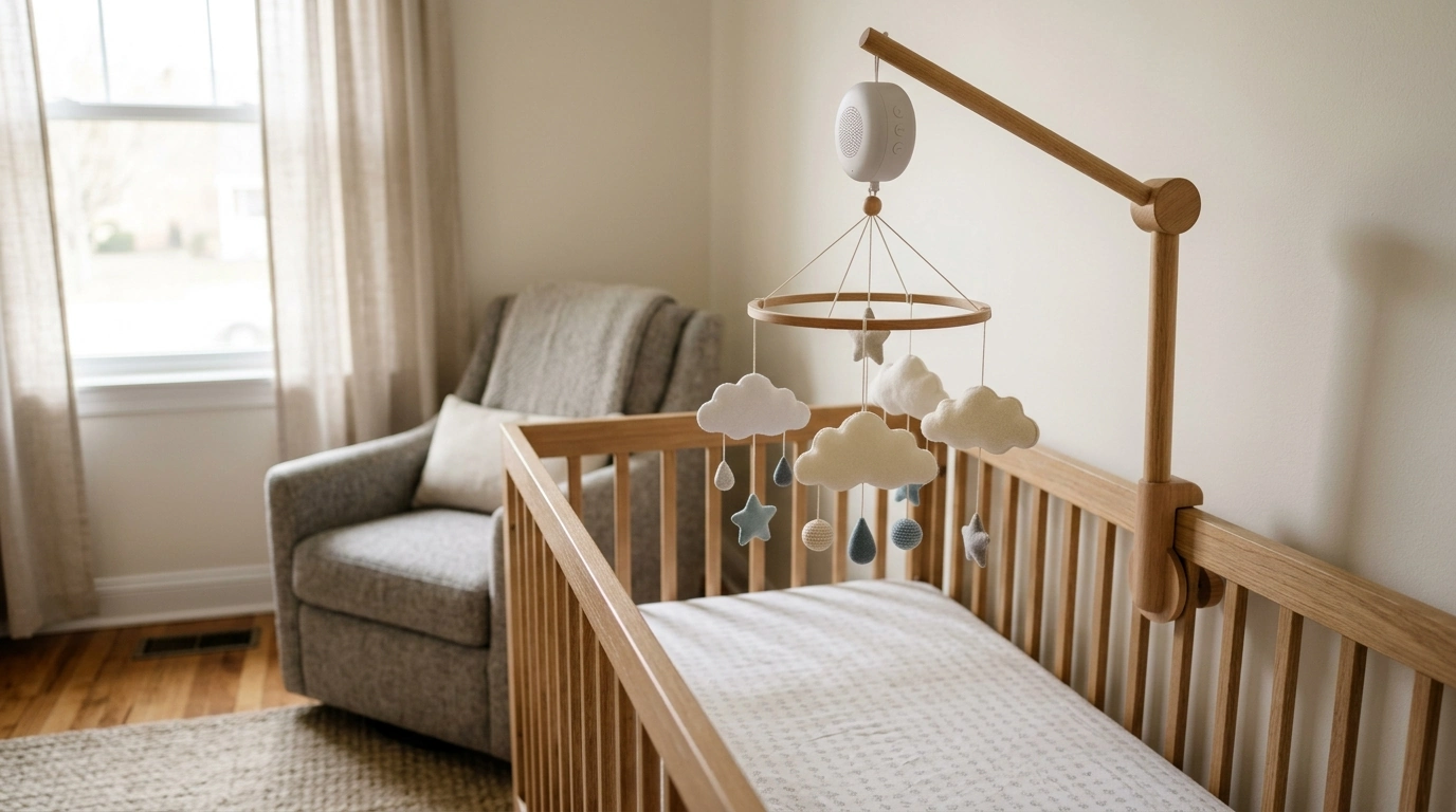 Bluetooth Cloud Crib Mobile: Music, Rattles & Calm