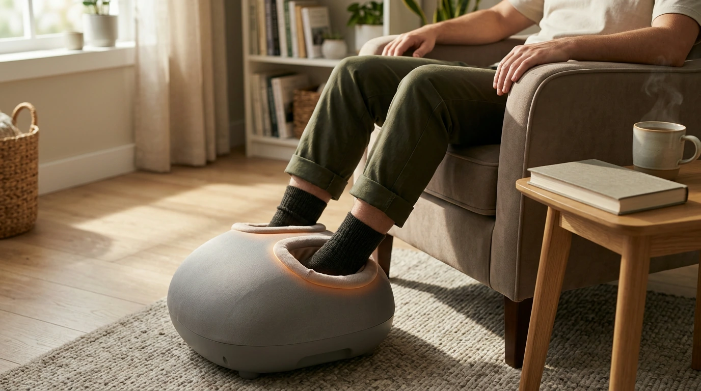 Heated Shiatsu Foot Massager: Air Compression & Heat