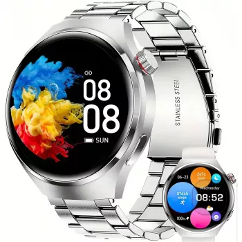Outdoor Waterproof Smartwatch: Calls, Health & Rain Ready