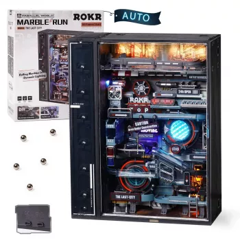 Cyberpunk Marble Run 3D Puzzle: Build & Display
