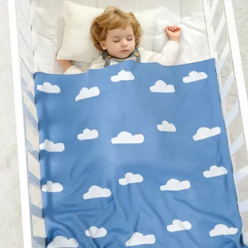 Soft Knit Baby Blanket for Stroller, Nursery & Cuddles