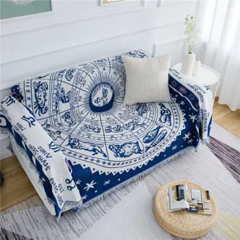 Boho Reversible Woven Throw Blanket: 2-Sided Style