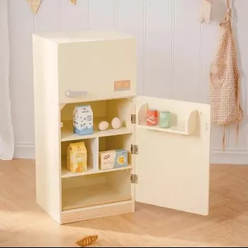 Wooden Toy Fridge Kitchen Set: Easy Daily Pretend Play